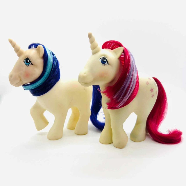 Vintage My Little Pony G1 Moondancer & Glory 1980s White Unicorn Ponies MLP Lot