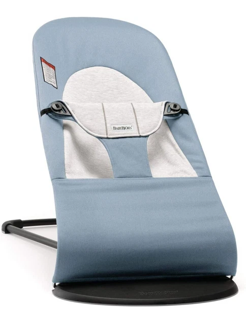 BABYBJÖRN Bouncer Balance Soft, Cotton/Jersey, Blue/Gray Replacement Cover