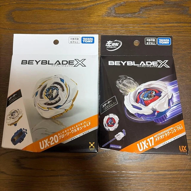 COLECCIONABLE BEYBLADE X Starter Set UX-20 UX-17 Glory Valkyrie Meteor ...