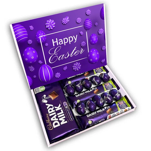 CADBURYS DAIRY MILK & Milk Chocolate Mini Eggs Gift Box Hamper Easter £
