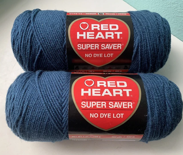 Red Heart Super Saver Yarn Calm Stripe E300-4147, Worsted Weight No 4, 3 Skeins Same Dye Lot, 100% Acrylic Soft Acrylic, Machine Washable, With Knitting Project Bag