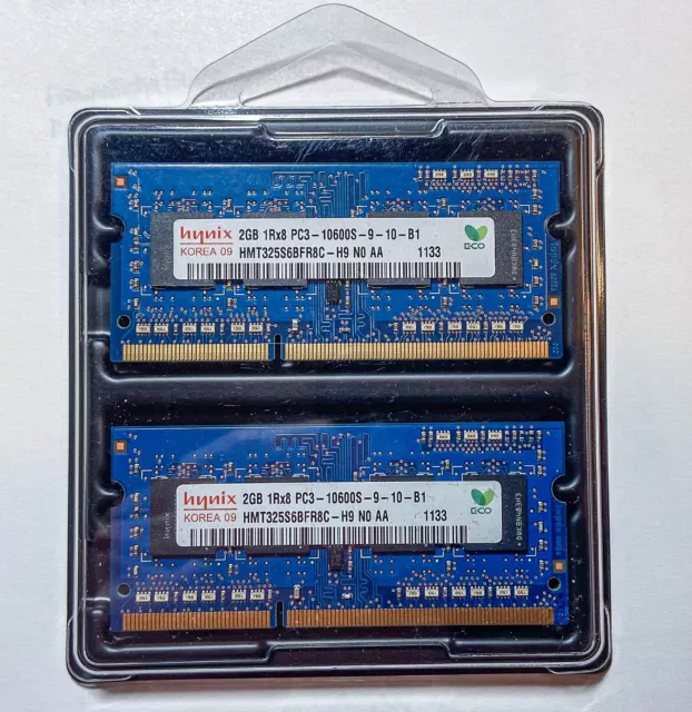 Hynix 4 GB (2 x 2 GB) HMT325S6BFR8C-H9N0AA RAM computer portatile MacBook SO-DIMM DDR3 1333