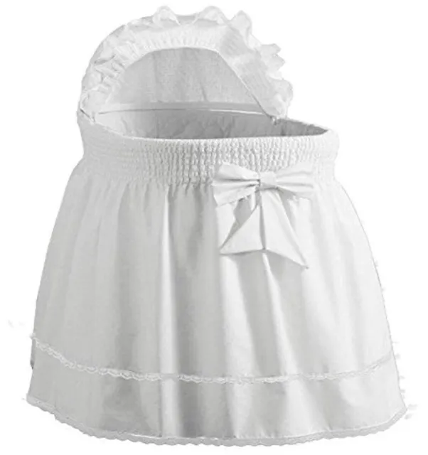 Babydoll  Bassinet Bedding Liner Skirt and Hood White