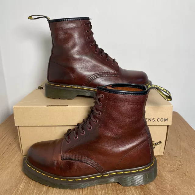 DR MARTENS 10072 Classic Rich Conker Brown Soft Leather Boots UK 6 EU ...