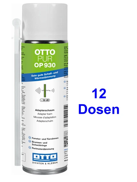 Ottopur OP930 12 x 500 ML 1 Mousse Isolante Mousse Adapterschaum