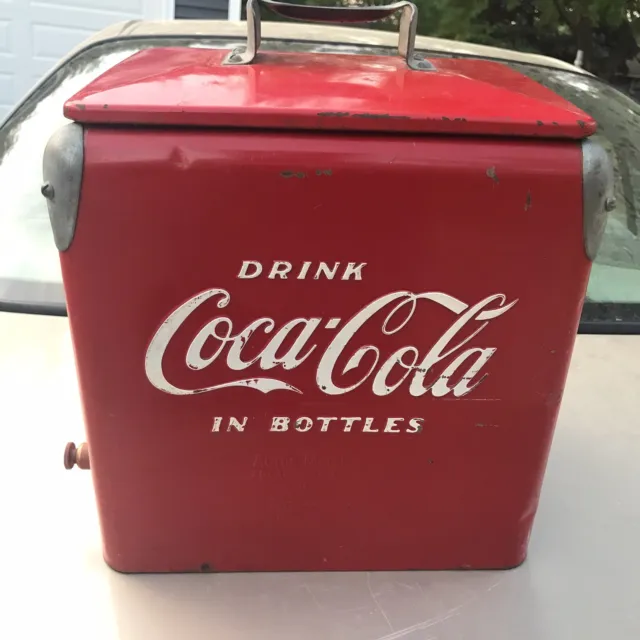 Coca-Cola Vintage Metal Cooler Vintage 1950s GREAT condition Coke Bottle Opener