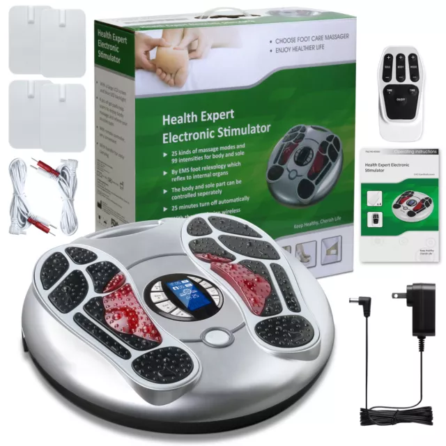 Foot Massager Leg Circulation Machine Muscle Stimulator TENS Unit Reduce Swellin