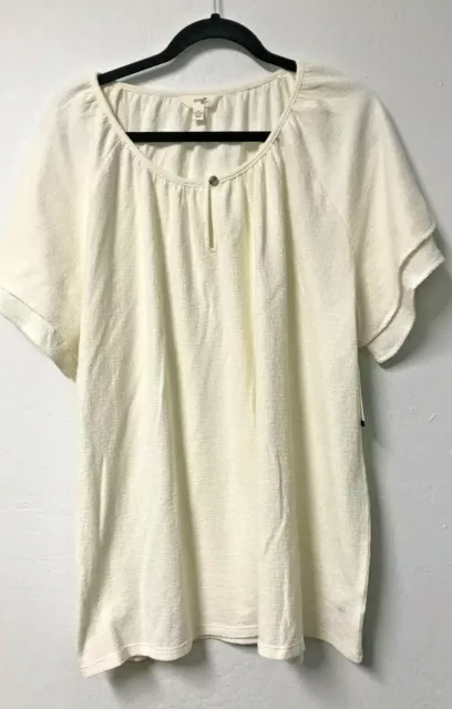 TERRA & SKY Women's Plus Size Textured Ruffle Sleeve Peasant Top 0X-4X W2  $13.95 - PicClick