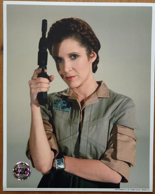 STAR WARS RETURN JEDI LEIA CARRIE FISHER ENDOR OFFICIAL PIX 10x8 BLANK PHOTO