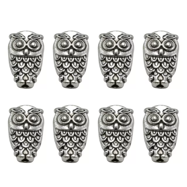 50pcs Owl Bead Pendants Alloy Charms DIY Jewelry Making Accessory for Necklace