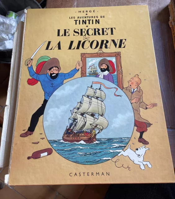 🌟 Ancien Livre Collector Bd Bande Dessine Tintin Le Secret De La Licorne 1966