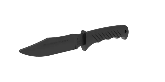 Couteau d'entrainement en caoutchouc (couleur noir) - souple ou rigide