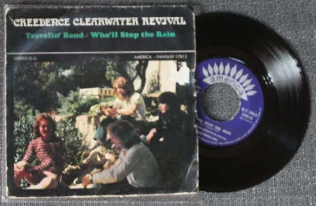 Vinyle 45 tours Creedence Clearwater Revival 'travelin band'