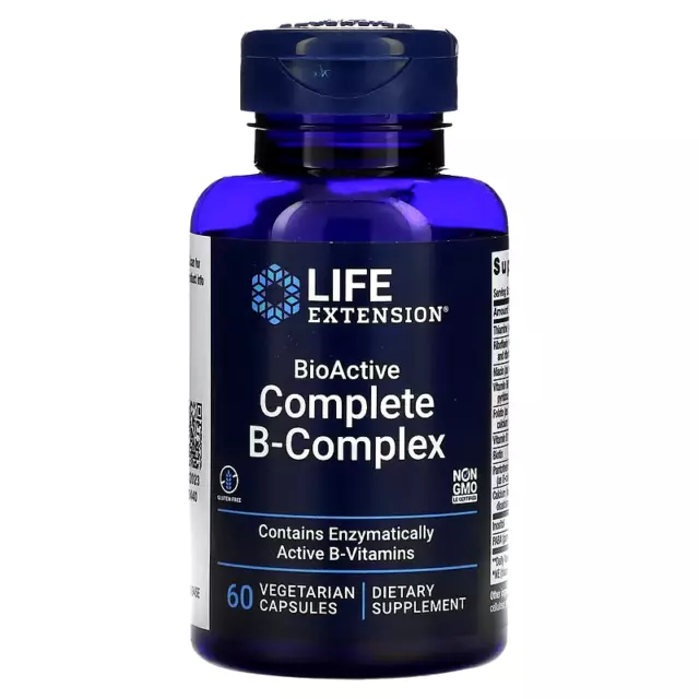 Life Extension BioActive Complexe complet de vitamines B 60 capsules végétarien