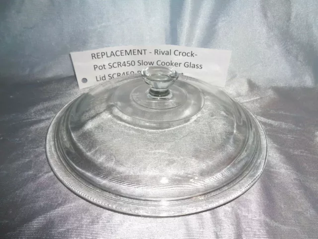 For OVAL Crock Pot Lid Replacement for Rival 64451LD-C Glass Top Slow  Cooker Cover