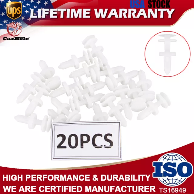 20Pcs Retainer Clips Door Trim Panel Push Type For GMC Chevy C/K 1500 2500 3500