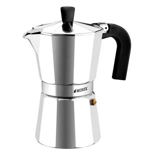 Cafetière moka en aluminium couleur argent (6 tasses) Aluminium - Machine à cah