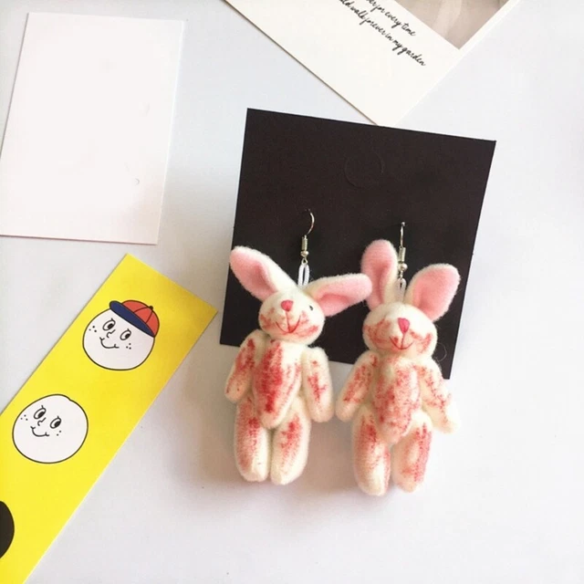 Bear All-matched Earrings Ear Hooks Rabbit Necklace Jewelry Gift for Girl