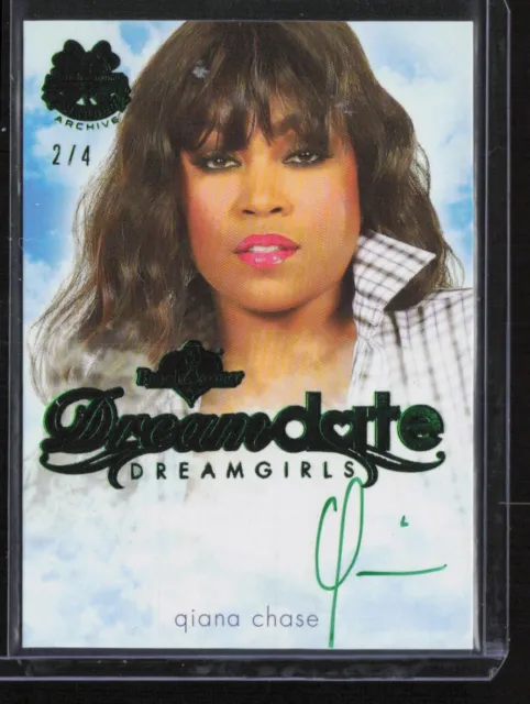 Qiana Chase 2023 Benchwarmer Emerald Archive Dream Girls Date Auto Green #2/4