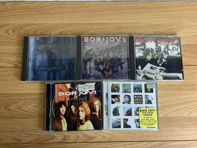 5 x Bonjovi CD Alben New Jersey rutschig, wenn nasse Kreuzung These Days Crush