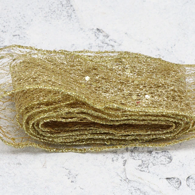 2x Weihnachten Bogen Band Chiffon Bänder Chiffon Bänder Mesh Band Handwerk 12