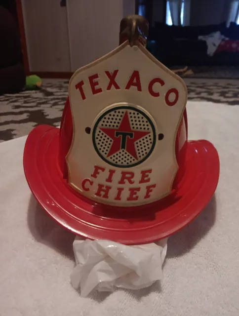 Vintage Texaco Fire Chief Toy Fireman Hat Helmet 1960's Park Plastics