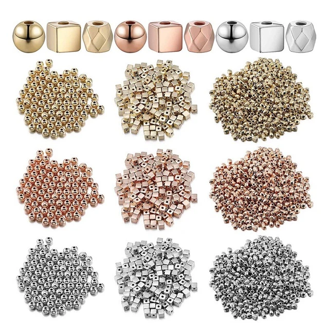 1500 Faceted Rondelle Cube Spacer Column Bead, 900 Round Ball Spacer Bead, H3