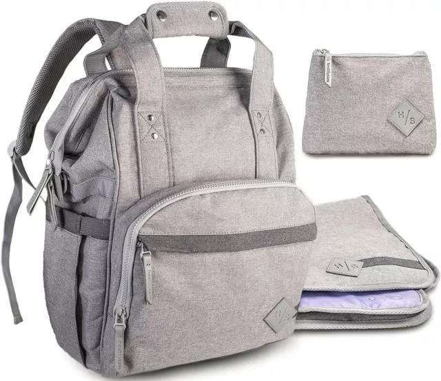 Waterproof Insulated Baby Diaper Bag Backpack with Changing Pad - Stay Organized