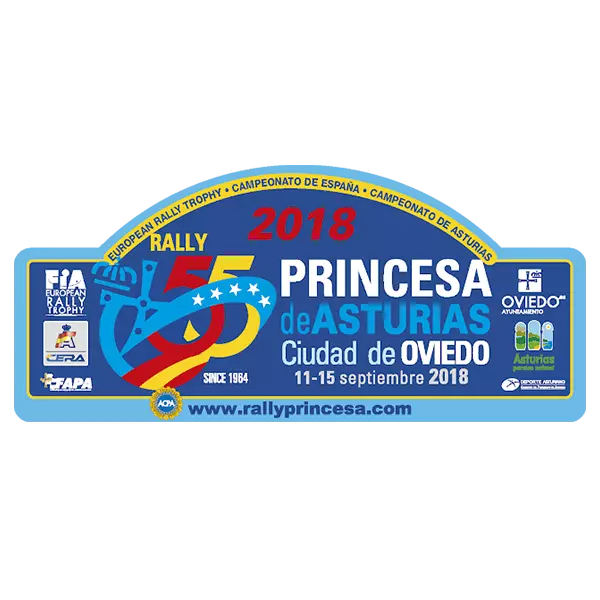 Pegatina Placa Rallye Princesa De Asturias 2018  Pr120 Adhesivo Vinilo Motor