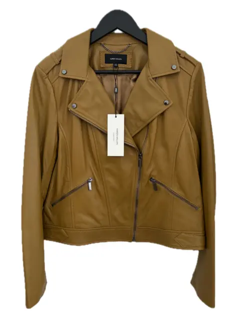 Leather Quilted Biker Jacket | Karen Millen