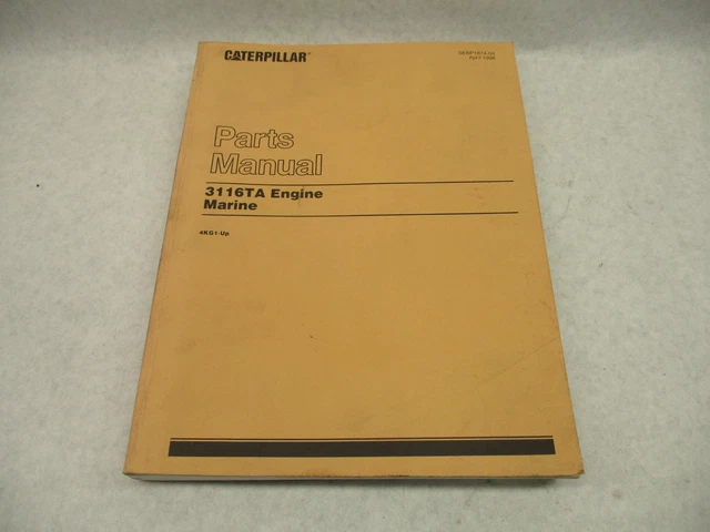 SEBP1874-04 1996 Caterpillar Parts Manual for 3116TA Marine Engine