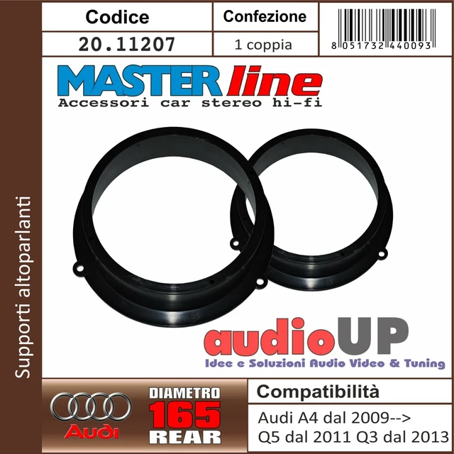 Adaptateur Haut-Parleurs 165mm Isuzu D-Max 2012+ - Portes Avant