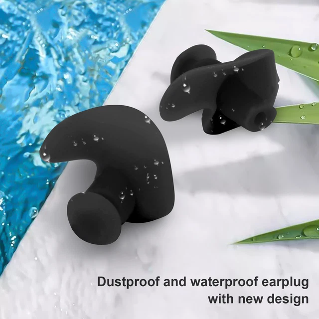 1 Pair Swimming Ear Plugs Soft Silica Gel Waterproof DustProof Water Sports Swim