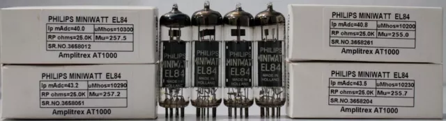 El84 Philips Miniwatt Made In Holland Amplitrex Tested 1 Mq #3658012/51/261/204