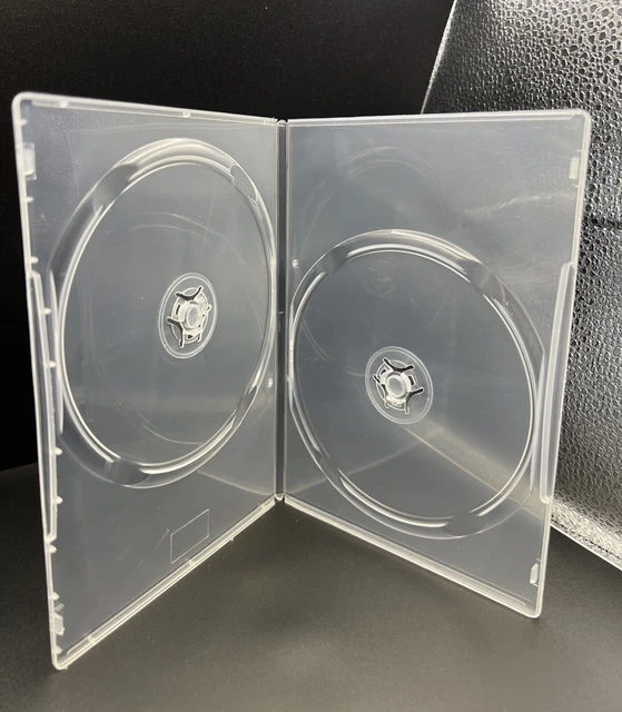 10 Pcs New 7Mm Slim Double Dvd Case With Sleeve, Clear, D7Ddc(R1)