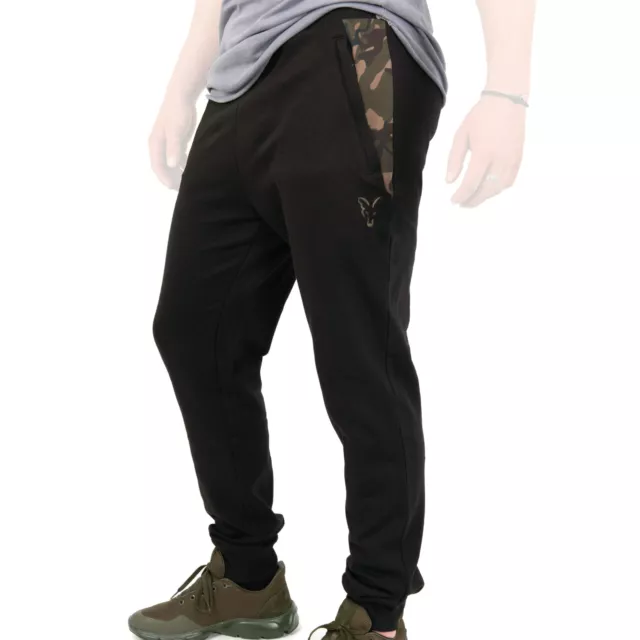 Fox Light Weight Black/Camo Print Jogger - Angelhose, Hose für Angler, Kleidung