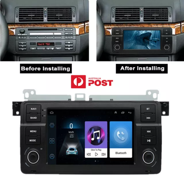 7'' Android 12 Stereo Radio GPS Navigation For BMW E46 M3 318/320/325/330/335 AU