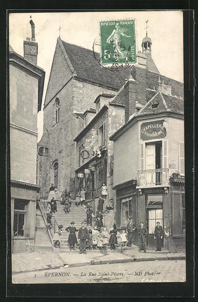 CPA Epernon, La Rue Saint-Pierre 1909