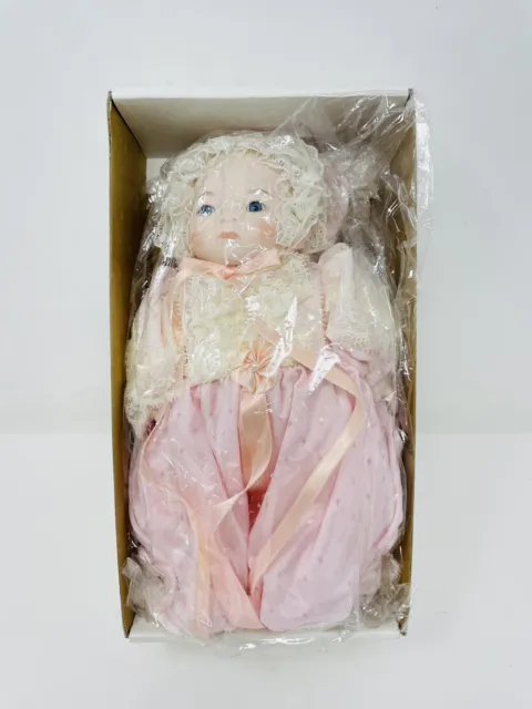 Dynasty Porcelain Doll Collection Baby Megan in Pink Dress 9” Tall NOS