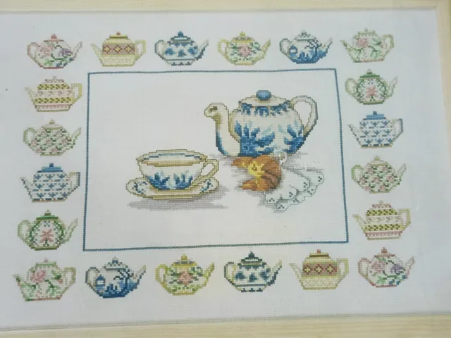 Margot Creations Due Paris Les Theieres 40x50 Tea Pots Counted Cross Stitch Kit