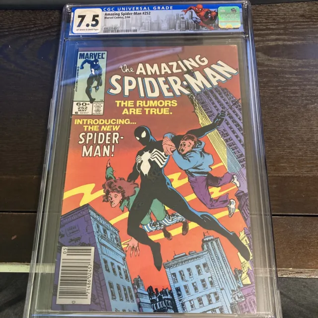 Amazing Spider-Man #252 CGC 7.5 1st Black Suit (1984) Newsstand