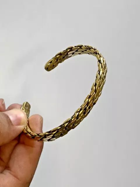 Circa 900 - 1000 Ad Viking Era Norse Bronze Twisted Warriors Bracelet