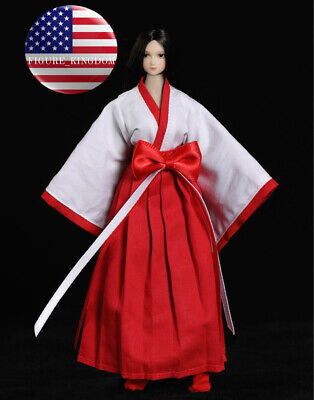 1/12 Japanese Kimono Miko Dress Set For 6" TBLeague PHICEN Female T01 T03 Figure