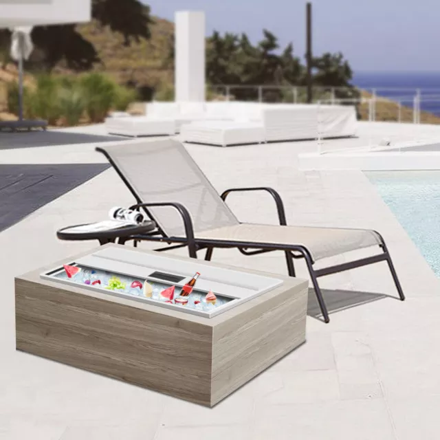 Drop-in 104L Ice Chest freezer Kitchens Juice Ice Bin Double-walled Design