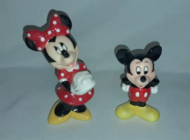 Mickey & Minnie Mouse Ceramic Figurines Disney