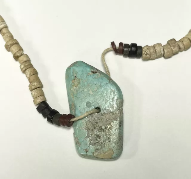 Pre Columbian  Turquoise Pendant Beads Archeologist Estate 2000 YEARS OLD 3