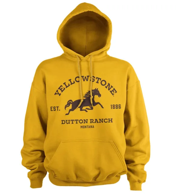 Licenza Ufficiale Yellowstone Dutton Ranch - Montana Felpa S-XXL Taglie