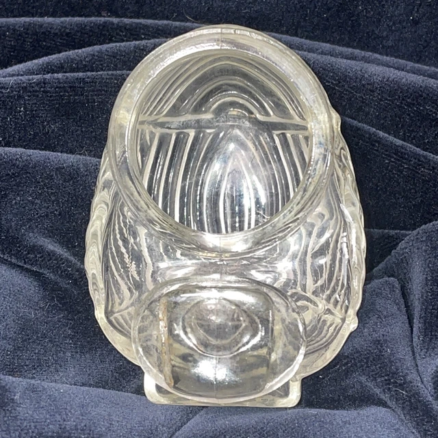 Vintage Clear Glass Bird Cage Water or Food Dish Cup 3" Deco Style