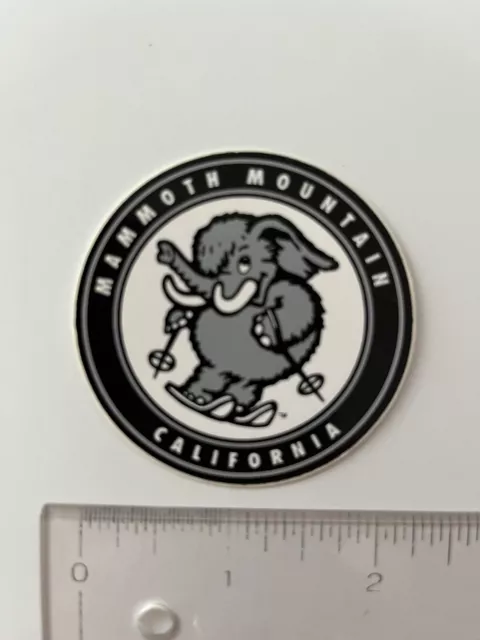 Classic Mammoth Mountain Wooly Sticker Black & White Skiing