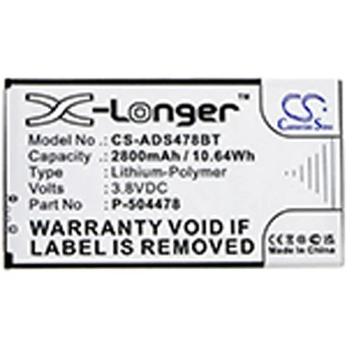 Replacement Battery For Adt Command Secondary Color Touchs